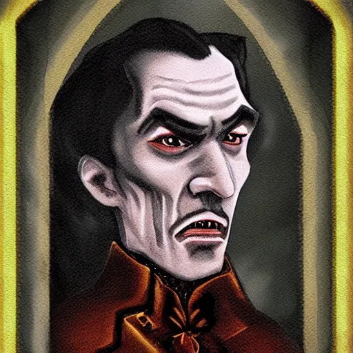 Prompt: a portrait of Dracula made of butter, art station digital art