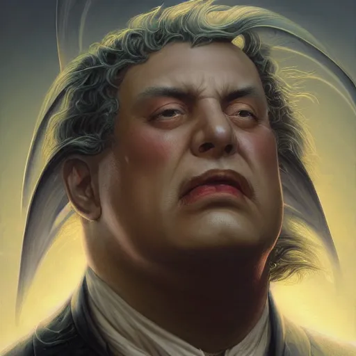 Prompt: close up chubby alucard, elegant, highly detailed, glorious, cringe, beautiful, centered, digital painting, artstation, concept art, smooth, sharp focus, illustration, artgerm, tomasz alen kopera, peter mohrbacher, donato giancola, joseph christian leyendecker, wlop, frank frazetta