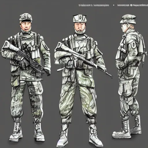 Prompt: a perfect, realistic professional digital sketch of Chinese SWAT soldier in style of Marvel, full length, by pen and watercolor, by a professional French artist on ArtStation, on high-quality paper