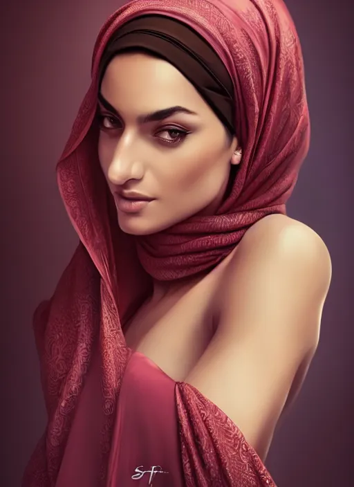 Prompt: photo of a gorgeous young arabic woman in the style of stefan kostic, realistic, sharp focus, 8k high definition, insanely detailed, intricate, elegant, art by stanley lau and artgerm
