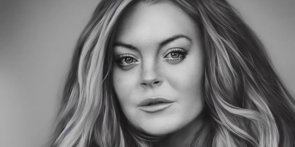 Prompt: a film still of lindsay lohan, vibrant, 5 0 mm lens, lineart behance hd, dramatic lighting, global illumination, trending on artstation, bloom