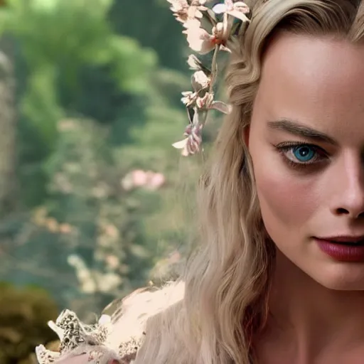 Prompt: margot robbie as a beautiful fairy, 8 k resolution hyperdetailed photo realistic, extremely high quality and life like