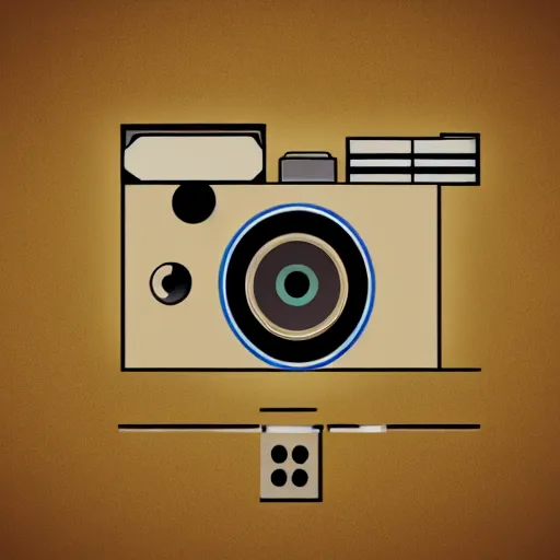 Prompt: a illustration of a icon in the shape of video camera