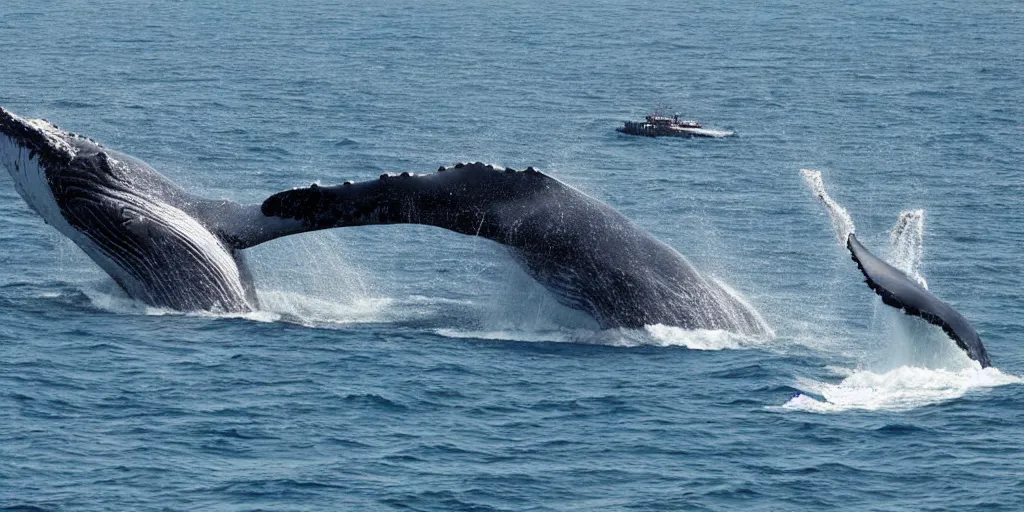 Image similar to whale battleship hybrid