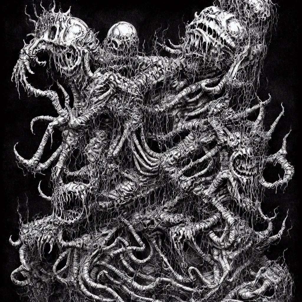 Image similar to a strange eerie magical scary creature in an eerie uncanny hell, translucent neon, horror, concept art, detailed, intricate, award - winning, cinematic, by kentaro miura