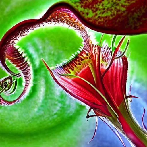 Prompt: stunning award winning hyperrealistic hdr 8 k highly detailed photo of a carnivorous plant eating garry busey, carnivorous plant, 🌱,