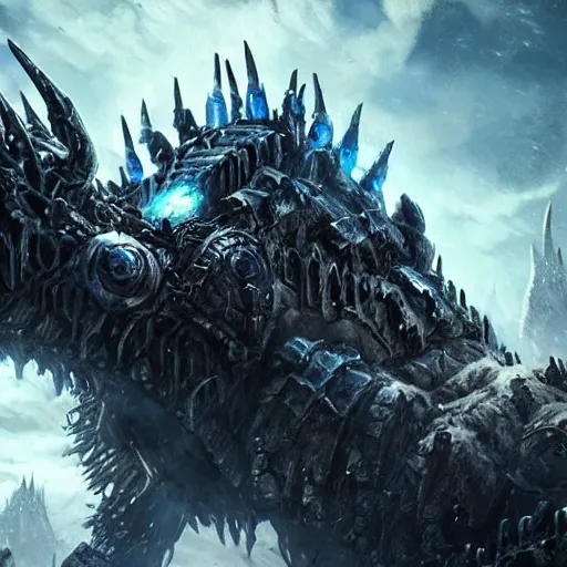 Image similar to Lich King, Zoids, Greg rutkowski, Trending artstation, cinematográfica, digital Art