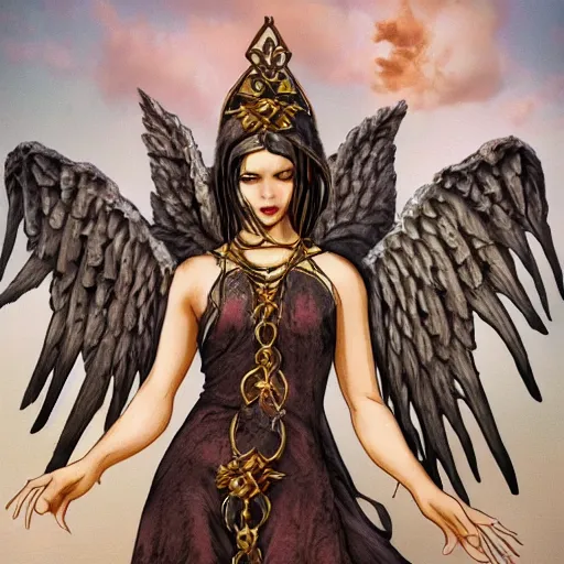 Image similar to my Goddess would dismember the limbs of my fallen sisters and give me new ones, angel girl