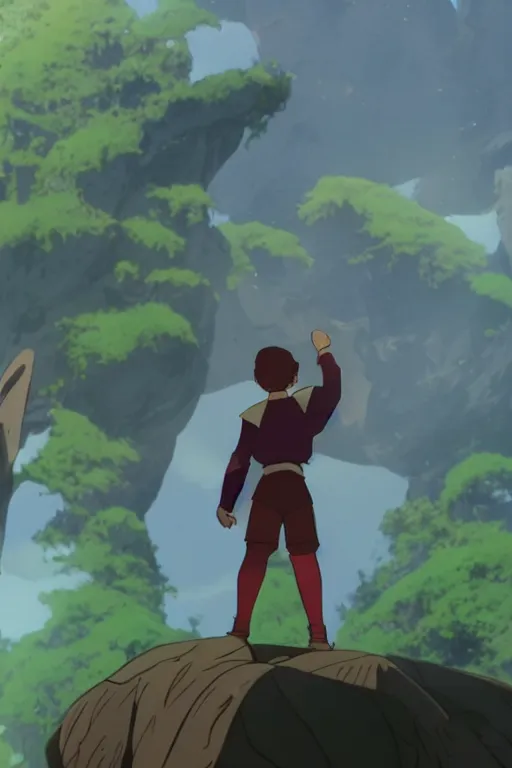 Prompt: Callum from The Dragon Prince, T-posing to assert his dominance