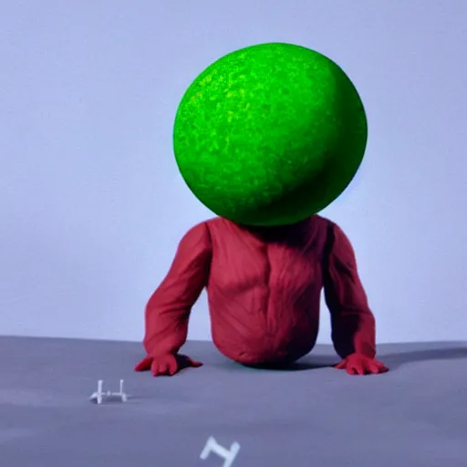 Image similar to elon musk as a melon, hyperrealistic, claymation, volumetric lighting, 3 5 mm film still, concept art