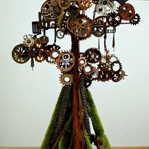 Prompt: steampunk tree