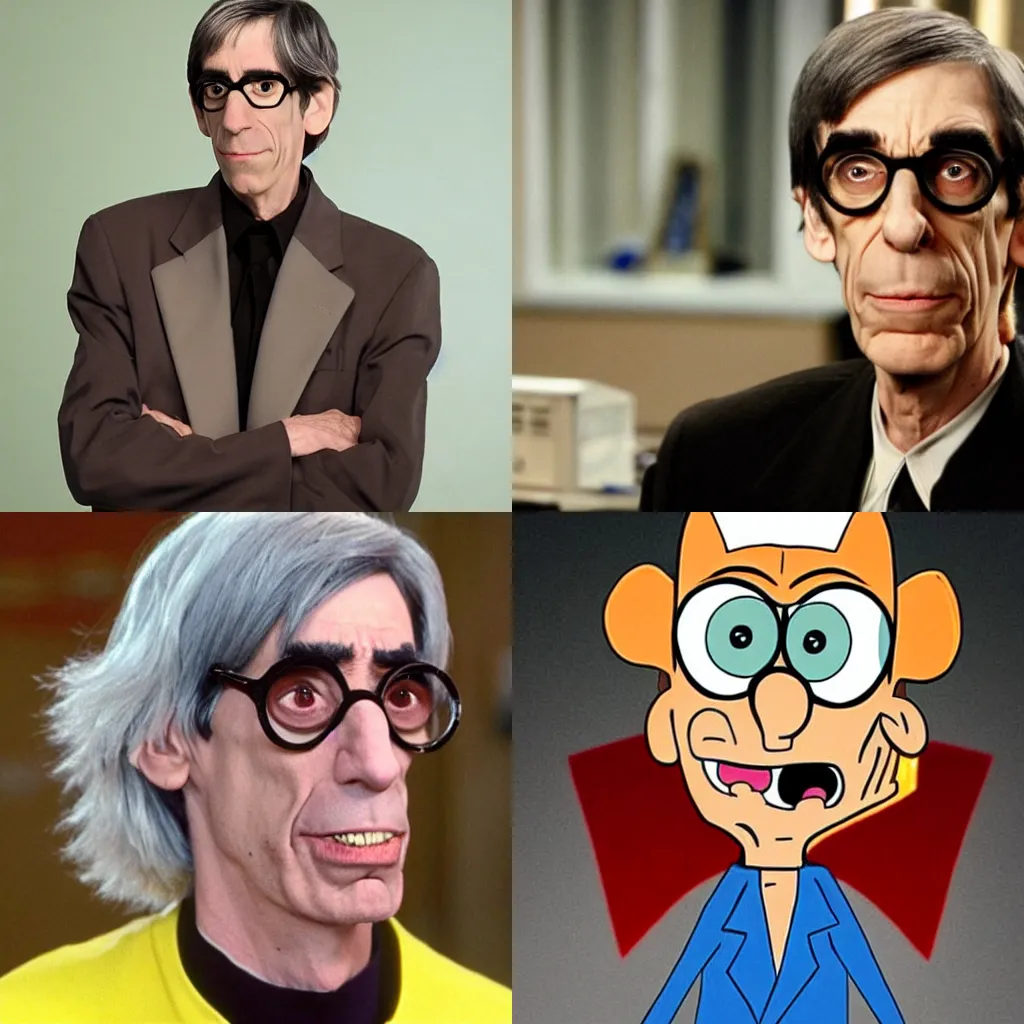 Prompt: richard belzer as a character from spongebob squarepants