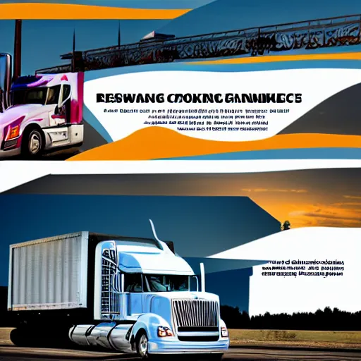 Image similar to graphic design moodboard for a trucking company