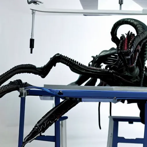 Image similar to xenomorph on a surgical table.