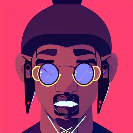 Image similar to 2 d character design, male rapper, vector art, digital art, portrait, 4 k, 8 k, sharp focus, smooth, illustration, concept art, music artist