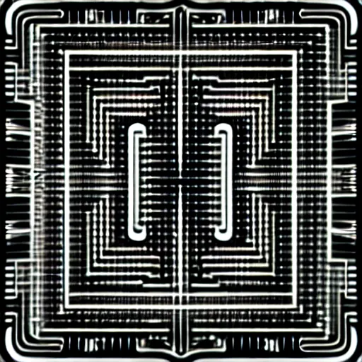 Image similar to immaculate black and white circuit board stencil vector svg laser decorative pattern