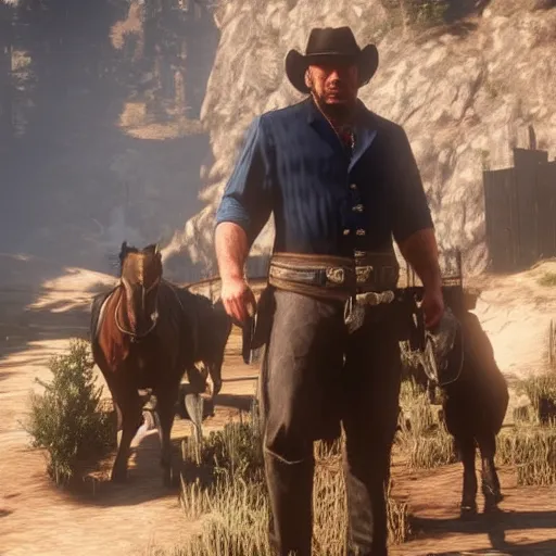 Image similar to Nikolay Valuev in Red Dead Redemption 2