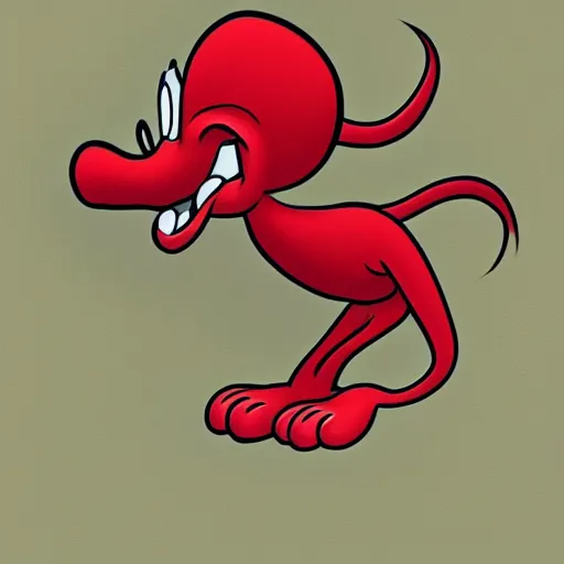 Prompt: red dinosaur mickey mouse, disney style, hq, detailed, realistic