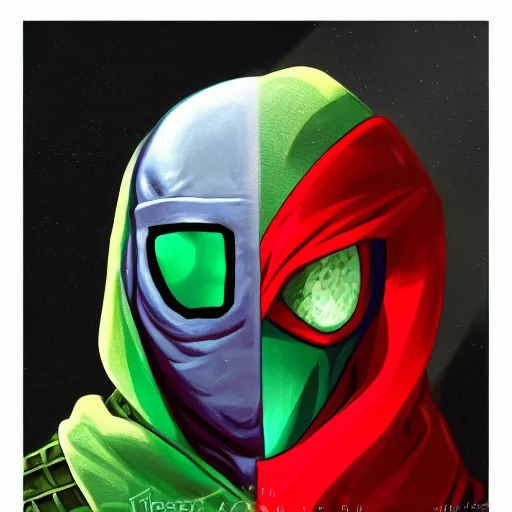 Prompt: Mysterio from Marvel, digital art, painting, trending on ArtStation, 8k, detalied, high quality,