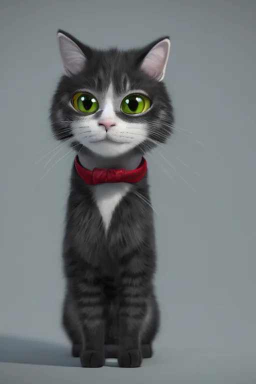 Prompt: a cat wearing a formal overcoat, portait photo, profile picture, hyperrealistic, concept art, octane render, unreal engine 5, digital art, high quality, highly detailed, 8K, cute, defined face, elegant clothes, trending on DeviantArt, Pixar style