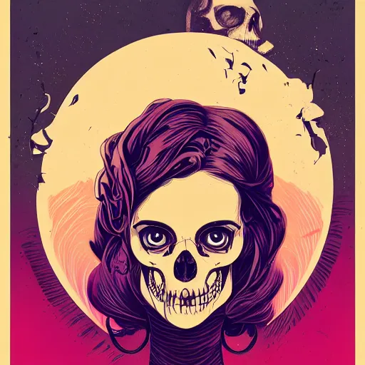 Image similar to portrait skull girl by petros afshar, tom whalen, laurie greasley, jc leyendecker and singer sargent