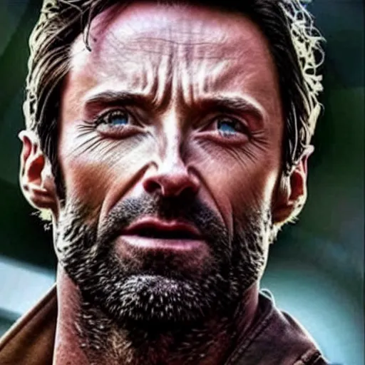 Image similar to Hugh Jackman as Rick Grimes, realistic picture