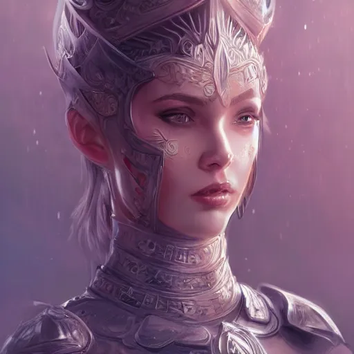 Image similar to full body portrait of female knight gorgeous, amazing, elegant, intricate, highly detailed, digital painting, artstation, concept art, sharp focus, illustration, art by Ross tran