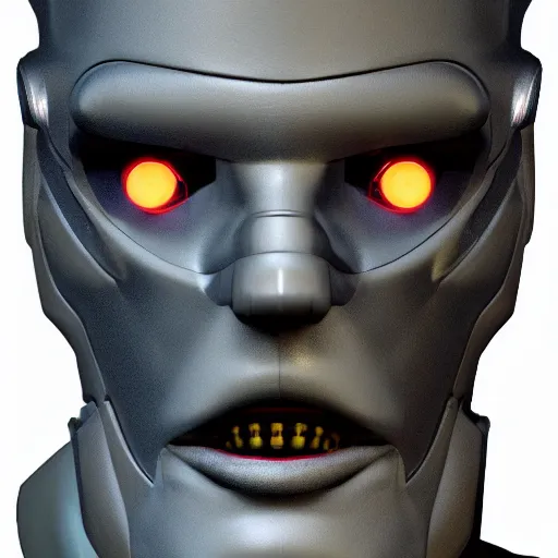 Image similar to a portrait of noir robot detective, mechanichal face, hard surface, realistic