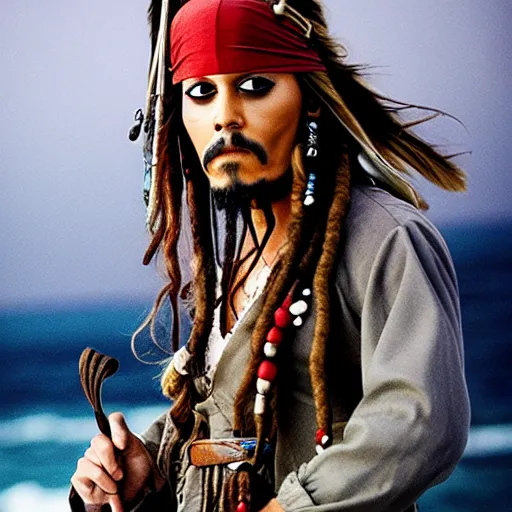 Image similar to jack sparrow, photograph