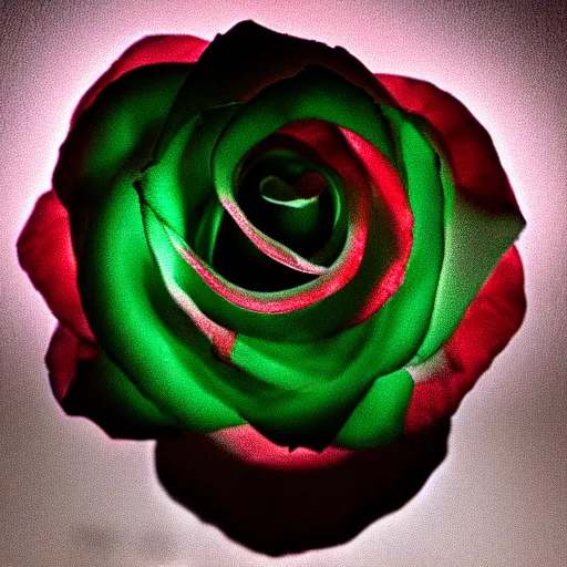 Prompt: rose made of glass dramatic lighting