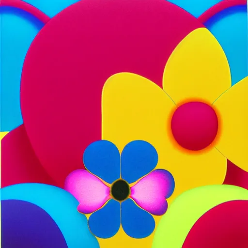 Prompt: flat flower by shusei nagaoka, kaws, david rudnick, airbrush on canvas, pastell colours, cell shaded, 8 k