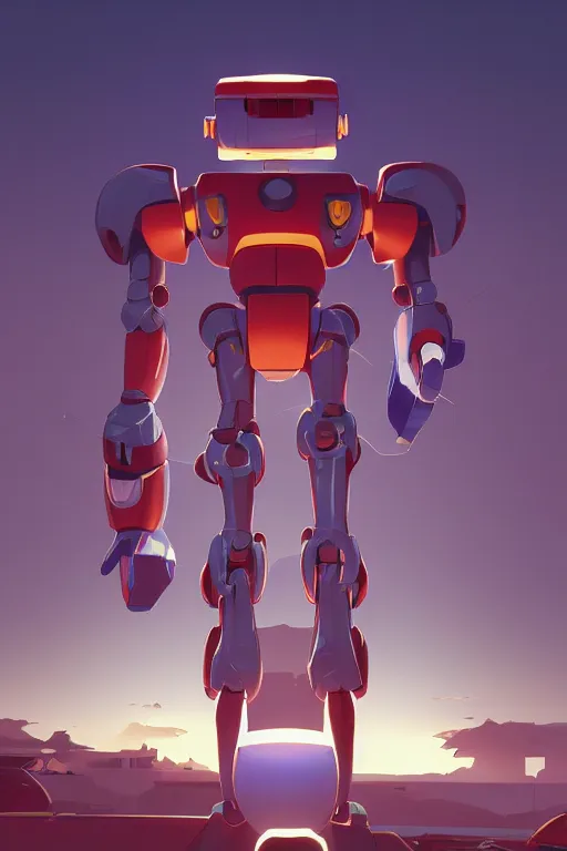 Image similar to metabots medabots medarotto medarot robot minimalist comics, behance hd by jesper ejsing, by rhads, makoto shinkai and lois van baarle, ilya kuvshinov, rossdraws global illumination ray tracing hdr radiating a glowing aura