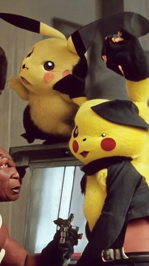 Image similar to pikachu engorpitizing a ving rhames