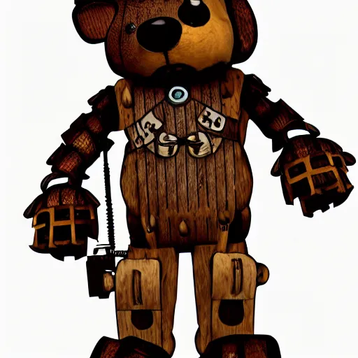 Prompt: Freddy fazbear steampunk