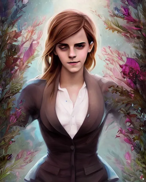 Prompt: beautiful full body Emma Watson smiling, art by Annegret Soltau, lois van baarle and loish and ross tran and rossdraws and sam yang and samdoesarts and artgerm, digital art, highly detailed, intricate, sharp focus, Trending on Artstation HQ, deviantart, unreal engine 5, 4K UHD image, 3D unreal 5, DAZ, hyperrealistic, octane render, cgsociety, Photolab, Lightroom, 4K, Dolby Vision, Photography Award, Irving Penn