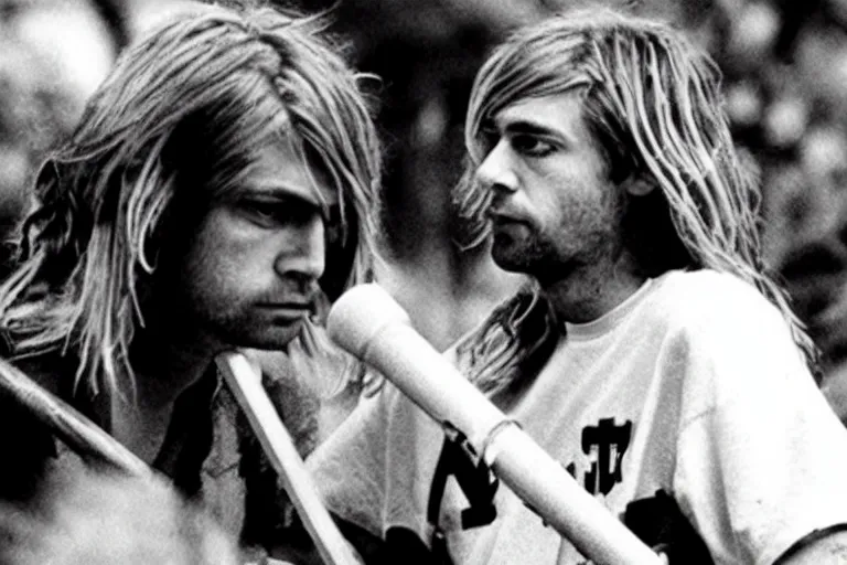 Prompt: kurt cobain as a crusader