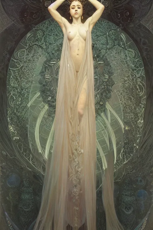 Prompt: a full body portrait of a beautiful ethereal delicate arborial mage queen meditative sacral pose catholic stages of the cross, intricate, elegant, highly detailed, digital painting, artstation, concept art, smooth, sharp focus, illustration, art by krenz cushart and artem demura and alphonse mucha