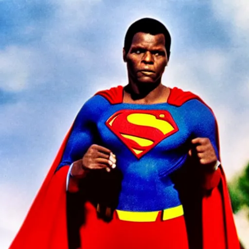 Prompt: Sidney Poitier as superman