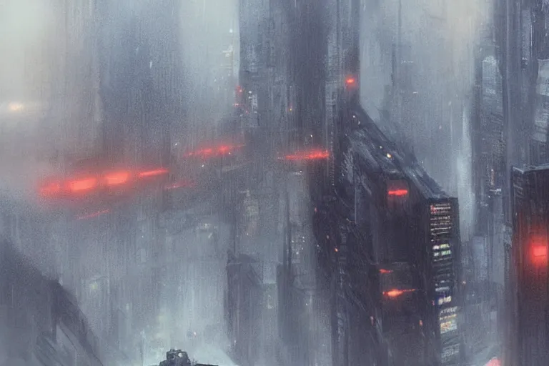 Image similar to blade runner concept art, artwork by ryan church