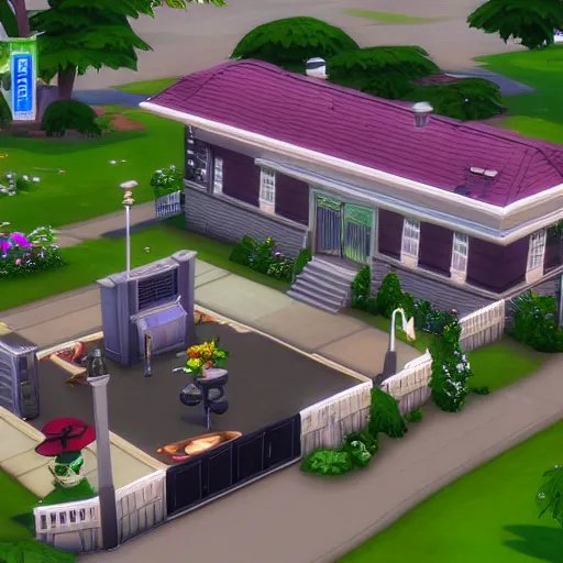 Prompt: a new sims 4 neighborhood for the game