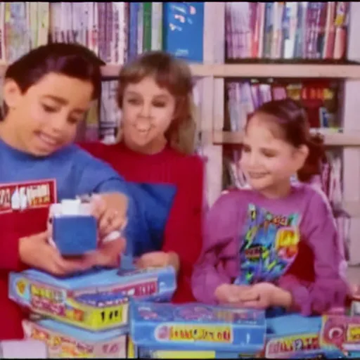 Prompt: vhs footage of an 8 0 s creatacrittles toy commercial