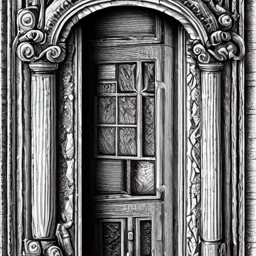 Prompt: a door leading to another dimension, hyper realistic, highly detailed, mega detailed