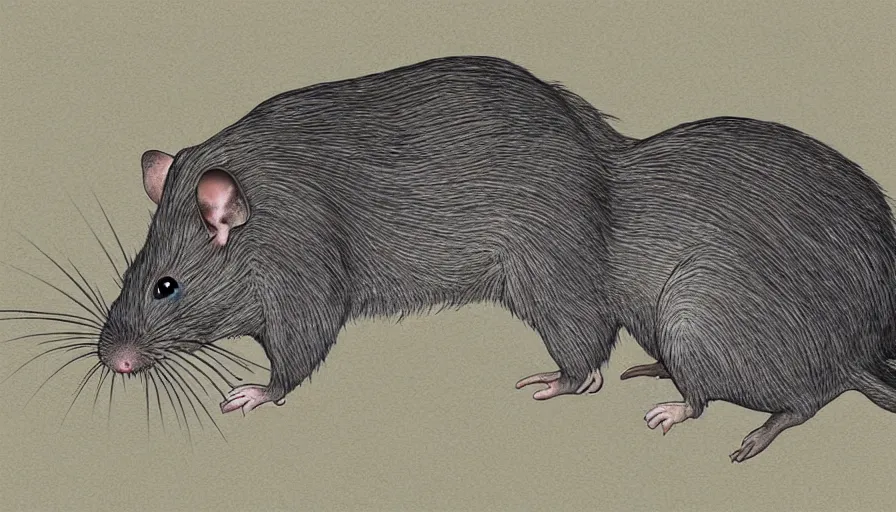 Image similar to advanced civilisation of rats, digital art, rendering