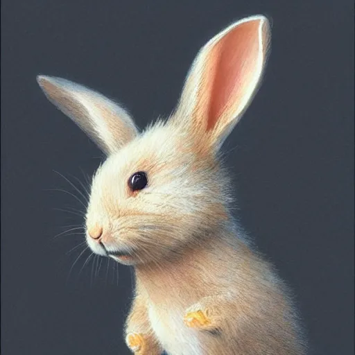 Prompt: happy and cute face of baby rabbit made by nebula space, face only, big smile, pencil drawing, pastel, smooth, by marc simonetti