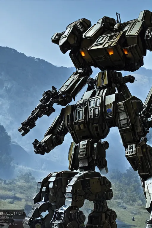 Image similar to cinematic still in mechwarrior _ 5, intricate ornate humanoid mecha warrior,