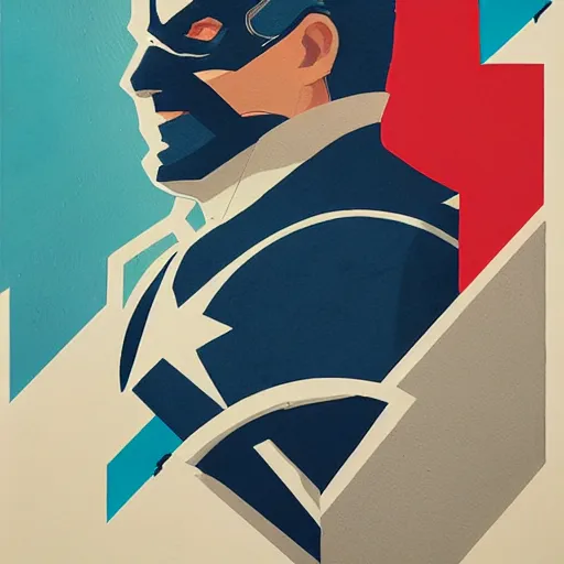 Image similar to Captain America profile picture by Sachin Teng, asymmetrical, Organic Painting , Matte Painting, geometric shapes, hard edges, graffiti, street art:2 by Sachin Teng:4