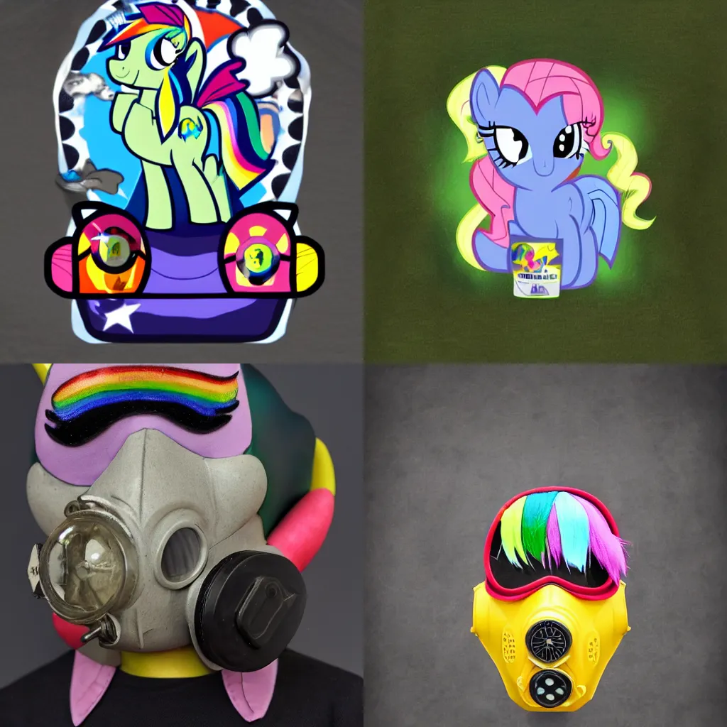 Image similar to my little pony gas mask