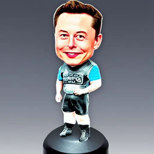 Prompt: elon musk as a bobble head nft