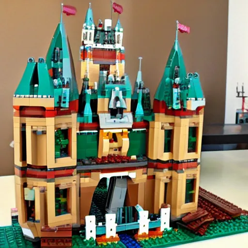 Image similar to enormous castle lego set