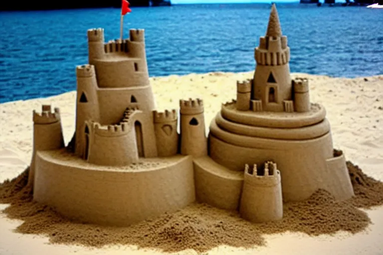 Image similar to a completed sand castle